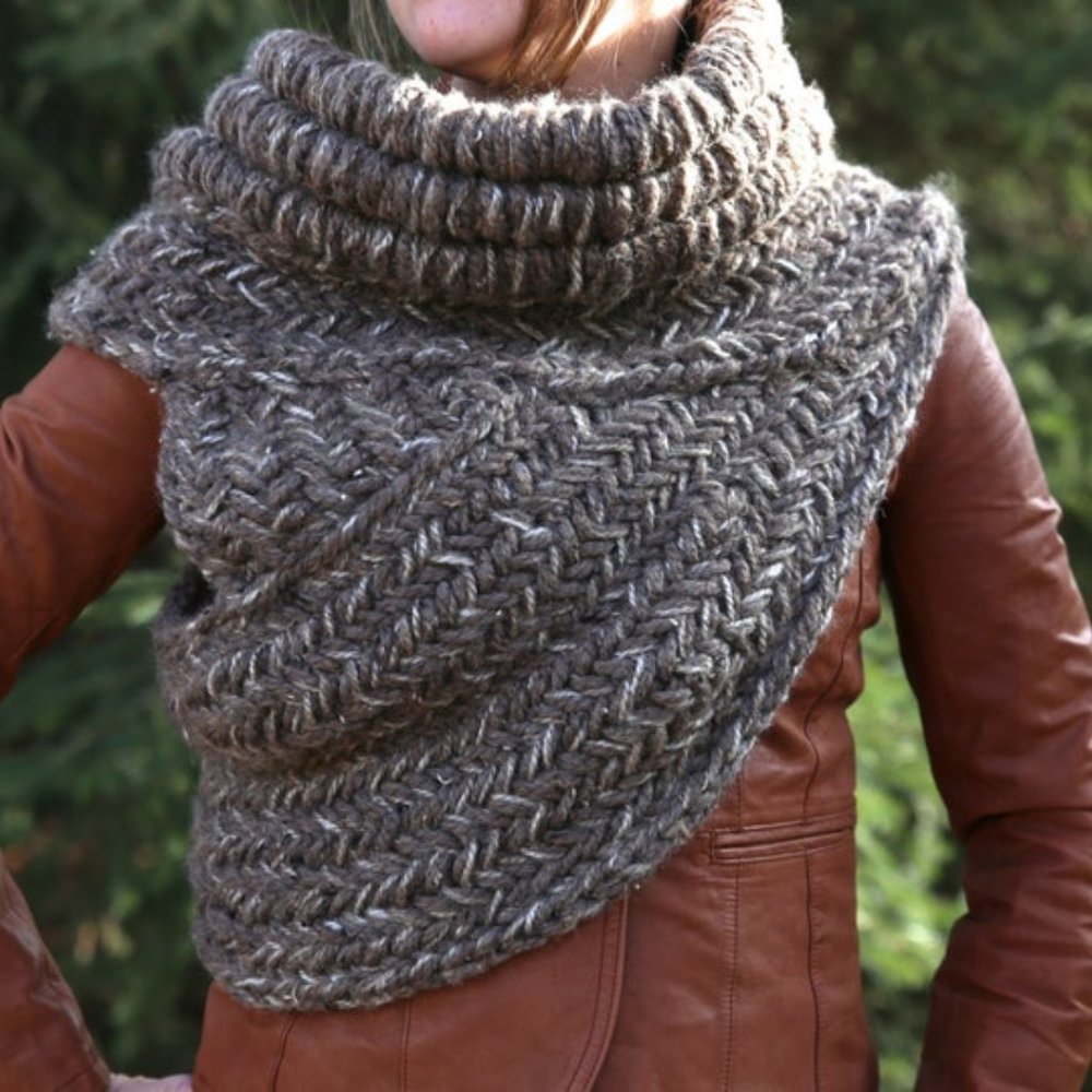 Katniss inspired cowl vest scarf shawl